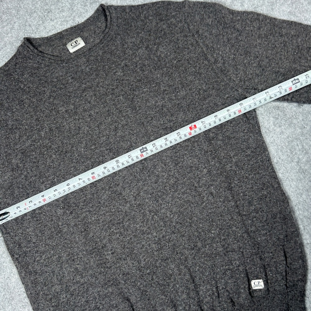 CP Company Sweater Mens Grey Wool Linen Blend Crewneck Knit italy Made - Picture 9 of 16
